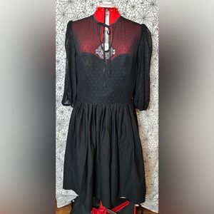 VIXEN BY MICHELINE PITT FRENCHIE SWING DRESS IN BLACK